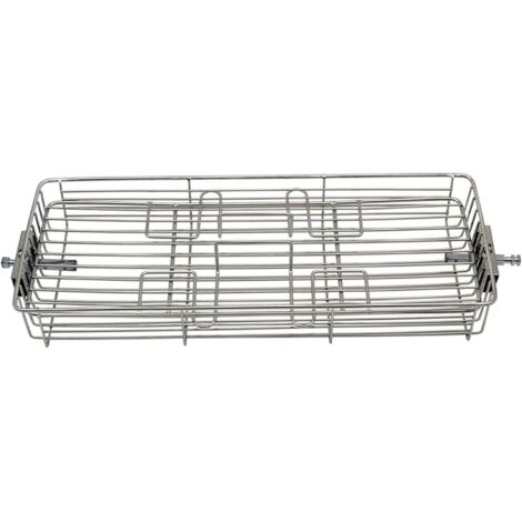 Panier de Cuisson Tourne Broche d'acier Inoxydable, Grille Poisson Barbecue, Panier de Cuisson Plat pour Viande Poisson Fruits et Légumes Pain, pour Barbecue et Four