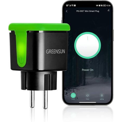 Gotrays – Prise connectée étanche Wi-Fi – Compatible Alexa – Minuteur programmable – Matériau PC + silicone – Pour espaces extérieurs