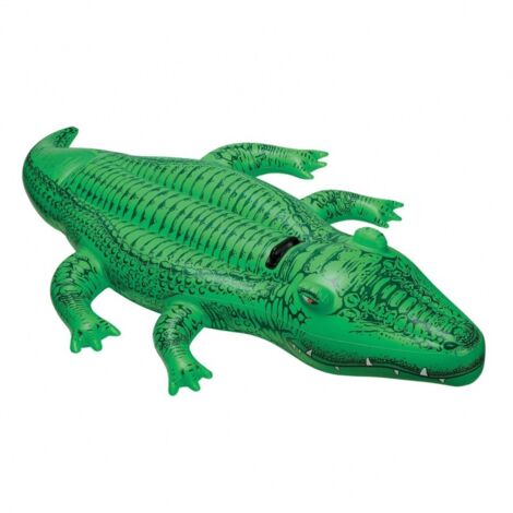 Produits flottants gonflables, piscine gonflable en crocodile, bouée gonflable en crocodile, grande bouée d'équitation en crocodile, jouets gonflables en crocodile, lit gonflable en crocodile flottant (1/5)