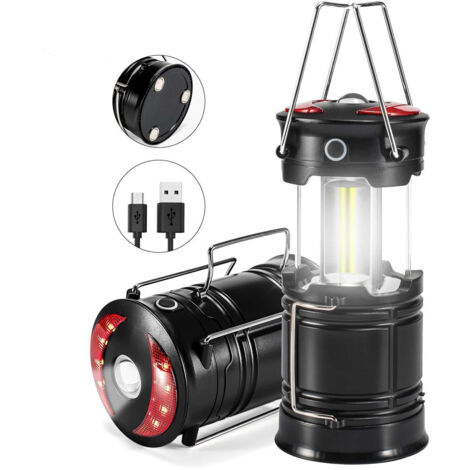 Lanterne Camping LED, Lampe Camping Rechargeable Power Bank 3 Modes, Eclairage Camping Etanche pour Camping, Randonnée, Jardin, Pêche, etc (1/5)