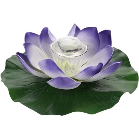 Nenuphar Solaire Lampe,Imperméable à l'eau Solaire Multicolore LED Couleur Changeante Lotus Fleur De Lampe De Fleur en Plein Air Flottant Jardin Piscine Bassin Lumière(2) (1/5)