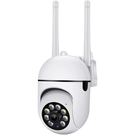 Caméra de Surveillance WiFi Extérieure Full HD Wi Fi CCTV sans fil de sécurité Vision lumineuse Télécommande intérieure 360 degrés 1080p Détection de mouvement intelligente (1/5)