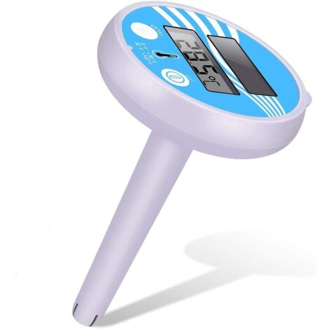 Gotrays – Thermomètre de piscine numérique flottant – PVC incassable – Plage de mesure jusqu'à 50°C – Pour piscines, spas et aquariums