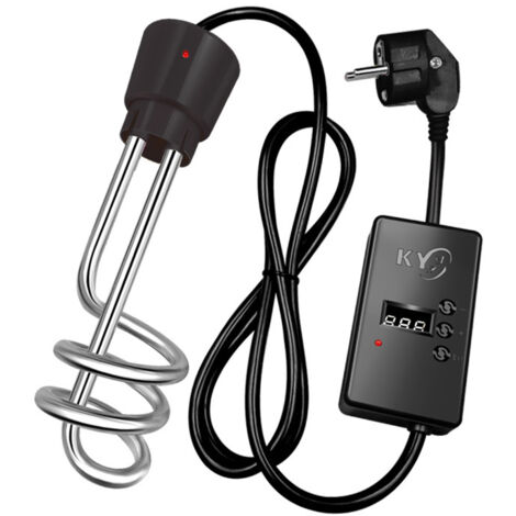 Chauffage de bain 2000w Thermoplongeur électrique Thermoplongeur de voyage, thermoplongeur en acier inoxydable, chauffage électrique de piscine Immersio,nior (1/5)