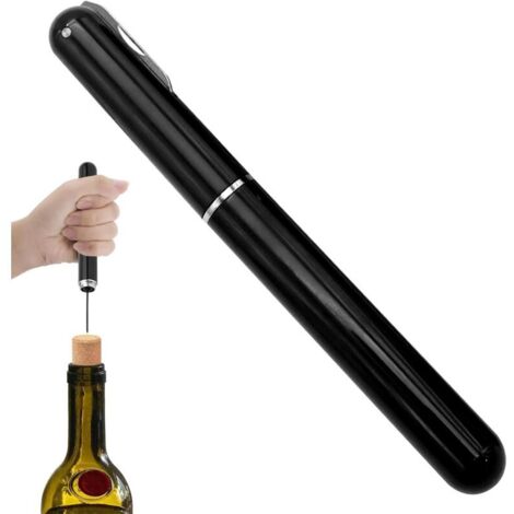 Gabrielle – Tire bouchon pompe à air 2-en-1 – Ouvre-vin à pression d'air – Coupe-capsule intégré – Utilisation facile et hygiénique – Pour bouteilles en liège