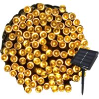 22m Solar Fairy Lights 200 Led 8 String Lights Ideal For Party, Wedding, Birthday And Outdoor Garden (warm White, 1 Piece)