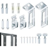 Gotrays – Kit de réparation de rail de porte coulissante 18 pièces – Quincaillerie pour portes pliantes – Acier inoxydable et PP – Résistant à l'eau