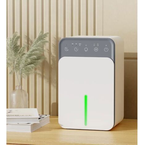 Aiperq – Déshumidificateur d'air électrique 1500 ml – Minuterie programmable – Mode veille – Lumière LED – Arrêt automatique pour espaces confinés