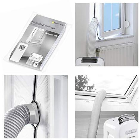 Trotec – Kit de calfeutrage de fenêtre AirLock 100 – Accessoire de climatiseur mobile – Montage simple avec bande velcro – Empêche chaleur, froid et insectes