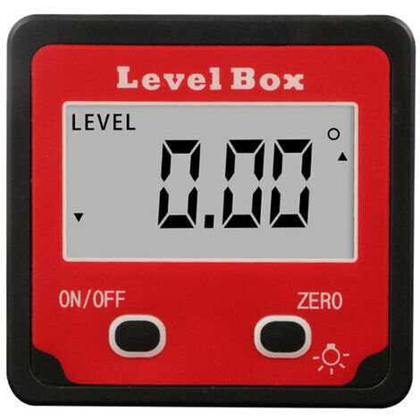 XVX Inclinomètre numérique 2 boutons Mini inclinomètre numérique rouge