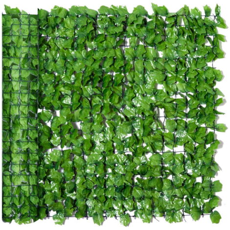 Haie Artificiel Brise-Vue décoration Rouleau 3L x 1H m Feuillage réaliste Anti-UV Vert (1/4)