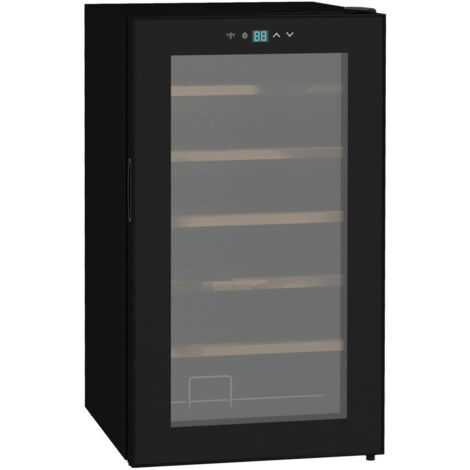 Réfrigérateur à vin, réfrigérateur à boissons 65 L pour 24 bouteilles, réfrigérateur à bouteilles, cave à vin avec éclairage int (1/4)