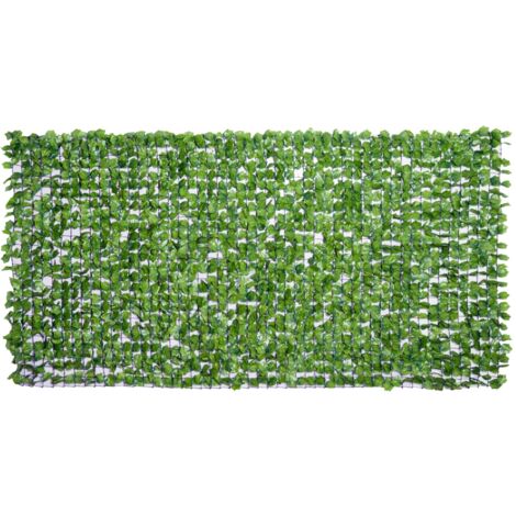 Haie artificiel érable brise-vue décoration rouleau 3L x 1,5H m  feuillage réaliste anti-UV vert
