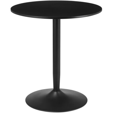 Table à manger Table de cuisine ronde pour 2 personnes, table de salle à manger moderne avec pieds en acier, base antidérapante, (1/4)