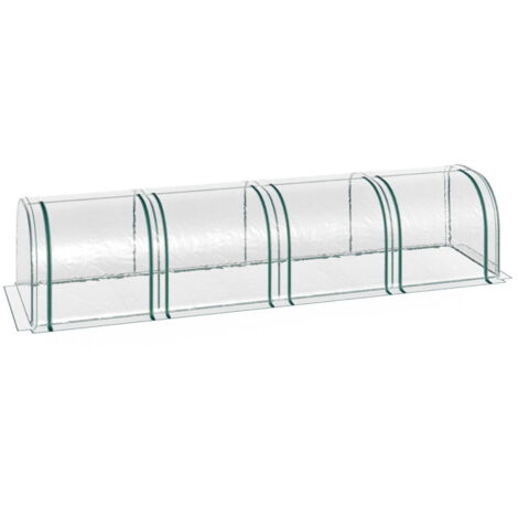 Serre en aluminium avec porte, cadre froid, maison de culture de plantes, feuille d'acier Pvc Transparent 395X100X80 Cm (1/4)