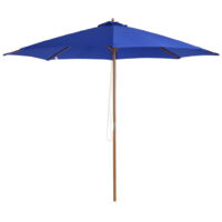 Parasol Pour Balcon 300 Cm Parasol Cantilever En Bois Parasol De Jardin Parasol De Balcon Bambou Bleu