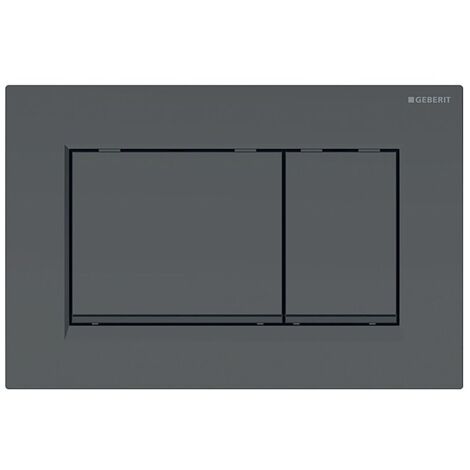 Sigma 20 Square Betätigungsplatte 115883161 Platte/Taste schwarz matt, Streifen schwarz, für 2-Mengen-Spülung, Kunststoff