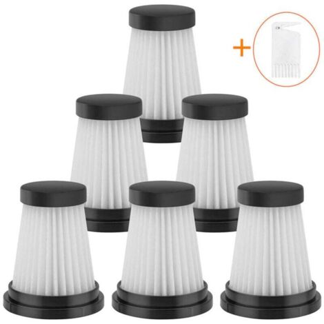 6er-Pack Ersatz-HEPA-Filter für Moosoo K12 K12 Pro K13 Akku-Staubsauger, für Genius Invictus One 1.0 X7/2.0, für Foxnovo 13KPA Handstaubsauger-Filterzubehör