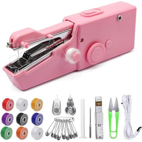 Mini-Handnähmaschine, tragbare kabellose Ausbesserungsnähmaschine für Stoffkleidung für den Heimgebrauch (1/5)