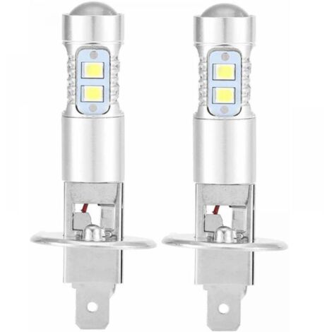 Scheinwerferlampen, 2 Stück H1 6000K Superweiß 100W LED-Scheinwerferlampen-Kit Abblendlicht FLITI