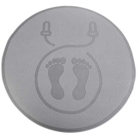 Stoßdämpfende und schalldämmende Springseilmatte, Yogamatte für den Innen- und Außenbereich, Schwarz