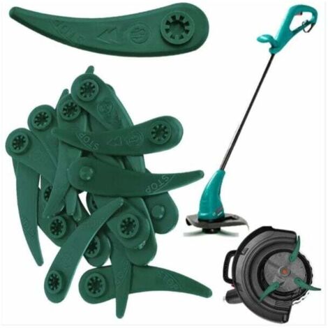 20 Stück Kunststoff-Ersatzklingen für Rasentrimmer, Kunststoff-Rasentrimmerklinge, Rasentrimmerklinge für Bosch Durablade Art 23-18 LI Art 26-18 LI Rasentrimmer (1/4)