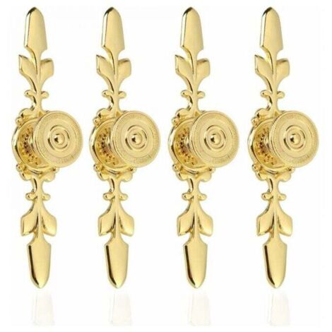 4 Stück (Gold) Schubladengriffe im Vintage-Stil aus Zinklegierung, Möbelgriffe für Schubladen, Schränke, Kleiderschränke, mit Schrauben, Heimdekoration