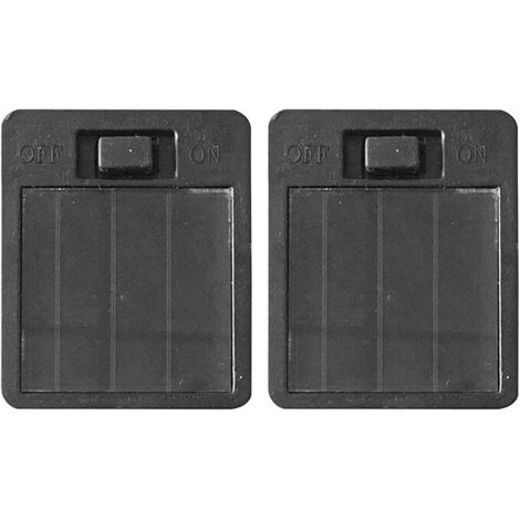 2er-Pack Ersatz-Solarbatterieboxen für hängende Solarleuchte, Schwarz