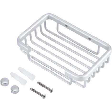 Ulisem Seifenschale aus Aluminium zur Wandmontage für Badezimmer und Dusche – Maße ca.: 128 x 88 x 30 mm (1/4)