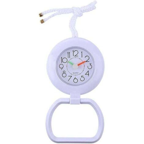 wasserdichte Wanduhr Badezimmeruhr Badezimmeruhr Küchenuhr Duschuhr Saugnapfuhr mit Handtuchring (1/4)