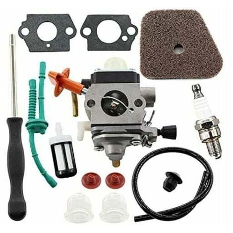 Vergaser-Kit für Stihl FS87 FS90 FS100 FS110 FS130 HL95 HL100 HT100 HT101 KM90 KM100 KM110 SP90 Kettensägen, inkl. Luftfilter und Kraftstoffleitung.