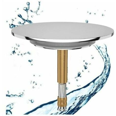 Badewannenstöpsel Ø 70 mm mit Doppeldichtung höhenverstellbar Universal Badewannenstöpsel Waschbeckenventil gehärtetes Messing mit Chrom-Finish rostfreier Badewannenablauf