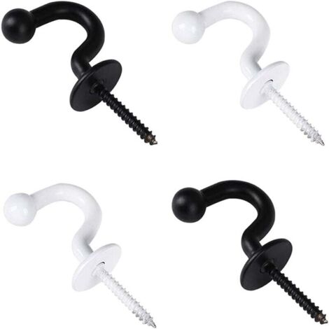 4er-Pack Gardinenhaken, U-förmige Gardinen-Raffhalterhaken, dekorative Wandhaken für Gardinen-Raffhalter, Gardinen (1/4)