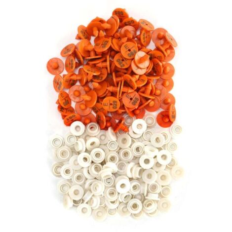 Ohrmarke, 100 Sets Kunststoff-Kaninchen-Ohrmarken, nummerierte Ohrmarkierung, Kaninchen-Ohrmarke, Ohrmarkennummern