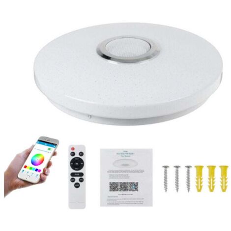 36W LED Deckenleuchte mit Bluetooth Lautsprecher, Smart mit Fernbedienung und APP Steuerung, RGB Farbwechsel, Einstellbar für Küche, Bad, Kinderzimmer, Wohnzimmer Ø 30cm [Klasse E] (1/4)