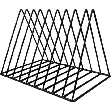Zeitschriftenhalter aus Metall, 9 Fächer, goldener Zeitschriftenhalter, dreieckiges Bücherregal, Bücherregal, Zeitungsständer, Designer-Zeitschriftenhalter für Büro, Wohnzimmer, Zuhause, 26 cm (1/4)