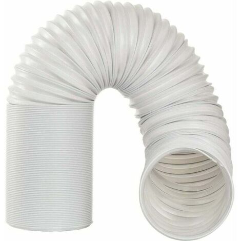 2 m PVC-Schlauch für lokale mobile Klimaanlagen, flexibler Abluftschlauch für Montagerichtungen gegen den Uhrzeigersinn, Ø13 cm.