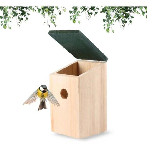 Premium Vogelhaus aus Holz – ideal für Sittiche, Nymphensittiche, Unzertrennliche und mehr. Robustes Vogelnest für den Käfig, ideal für die Zucht, als Nest und Nistkasten (1/4)