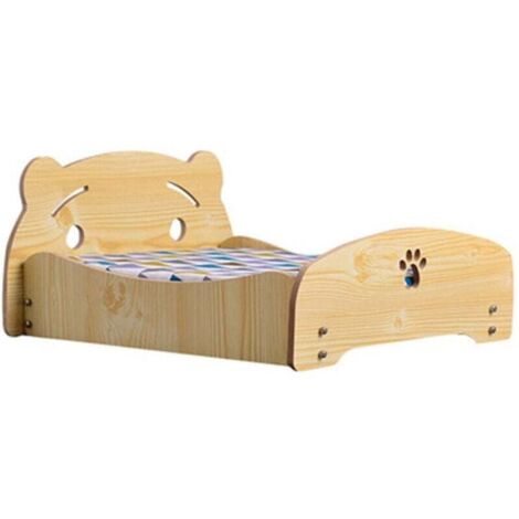 Robustes Hunde- und Katzenbett aus Holz, 68 x 55 x 23 cm –