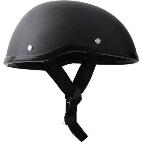 Motorradhelme Halbhelm, Retro Halbschalen-Motorradhelm Rollerhelm Mopedhelm Sommerhelm Jethelm Skull Cap