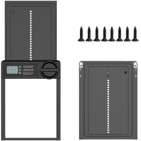 Automatische Hühnerstalltür mit App-programmierbarem Nacht-/Morgen-Timer, automatische Hühnerstalltür aus Aluminiumlegierung, wasserdichter LCD-Bildschirm, angetriebene Hühnerstalltür (1/4)