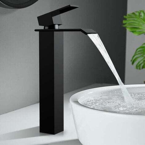 Schwarzer WaschtischmischerBadezimmer-Wasserhahn, hoher Mischer für hochwertiges Waschbecken, modernes Design
