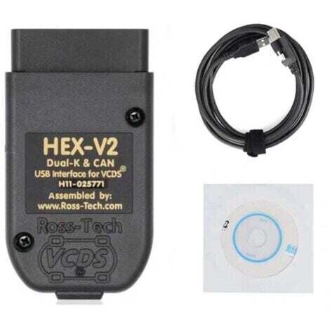 HEX V2 VCDS VAG COM 25.3 5053 Diagnosekabel für VW/AUDI/Skoda/Seat Auto Reader USB Scannerkabel (Englisch)