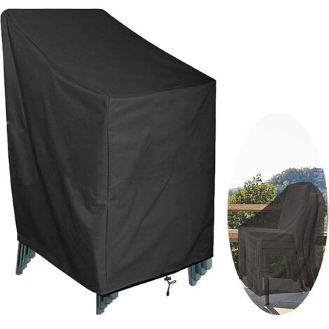 Wasserdichte Stuhlhussen für den Außenbereich, Gartenmöbel-Bezüge, strapazierfähiges 420D-Oxford-Gewebe, Ripstop, winddicht und UV-beständig, 120 x 65 x 65 x 80 cm (1/4)