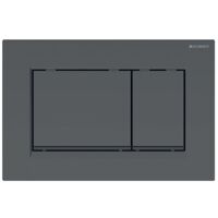 Sigma 20 Square Betätigungsplatte 115883161 Platte/Taste schwarz matt, Streifen schwarz, für 2-Mengen-Spülung, Kunststoff