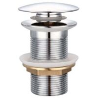 Standard Sink-G 1 1 ohne Überlauf Universal-Ablaufgarnitur mit automatischem Pop-up für Chrom-Kupfer-Spülbecken für Pool ohne Überlauf
