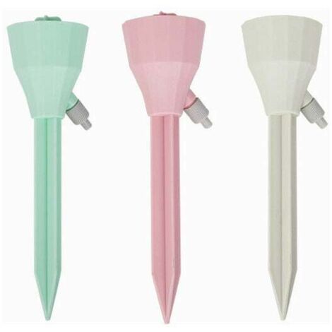 Ahlsen Automatisches Bewässerungssystem für Topfpflanzen, Blumenbewässerung, verstellbares Bewässerungssystem für Blumen oder Gemüse, 9 Stück, Grün3 Stück, Rosa3 Stück, Weiß3 Stück, 518 cm (1/5)