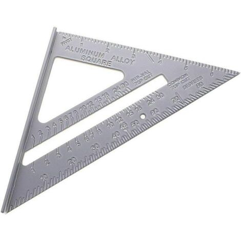 CCYKXA Aluminum Alloy Roofing Square, 7" Rafter Angle Measure Triangle Angle Guide Protractor Miter Framing Measure Carpenter Framing Measuring Tool (1/5)