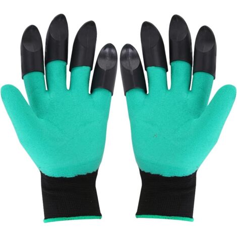 CCYKXA Pair Men Women Work Gloves Waterproof Gardening Gloves with Claws for Digging Farming Working and Labor with 8 Claws Firm Grip (1/5)
