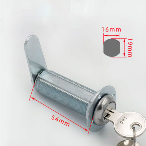 Extra Long Cam Lock with Key, Weatherproof Lock, 54mm